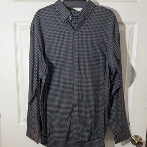 Van Heusen Men's Dark Gray Checkered Shirt